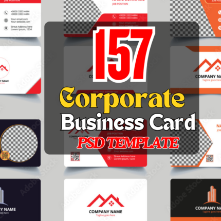 157 - Corporate Business Card PSD Template Professional & Editable Design