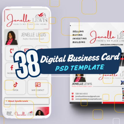 38 Professional Digital Business Card PSD Template Fully Editable & High-Quality