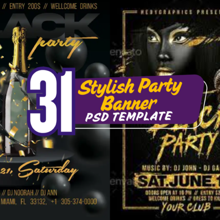 31 Stylish Party Banner PSD Templates Ideal for Events & Clubs High-Resolution & Ready to Use