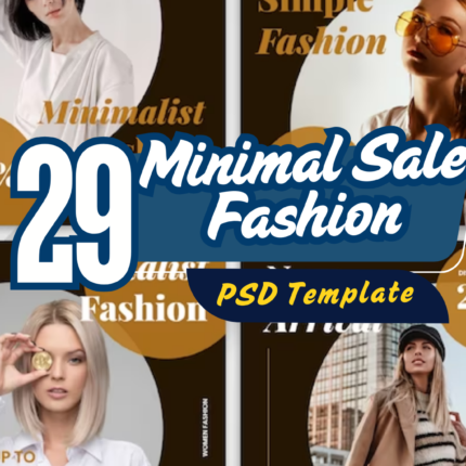 29 Minimal Sale Fashion PSD Templates Stylish & Editable Designs for Promotions