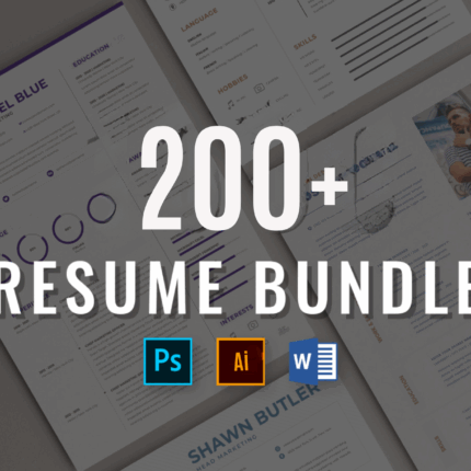 200+ Resume Templates PSD – Professional CV Designs for Job Seekers & Creatives